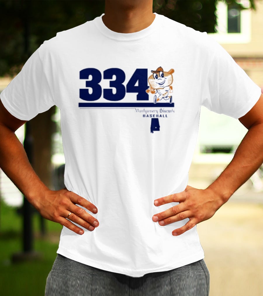 Montgomery Biscuits Baseball 334 Biscuits T-Shirt