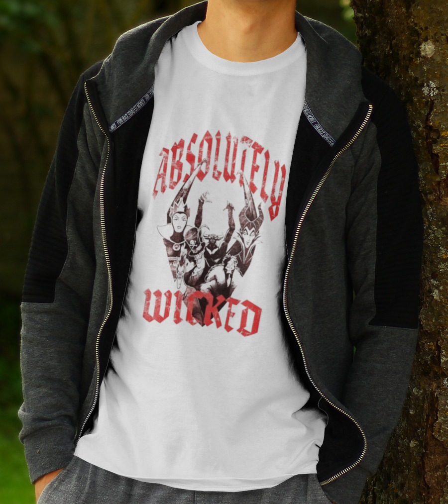 Disney Villains Absolutely Wicked Distressed Iconic Characters T-Shirt
