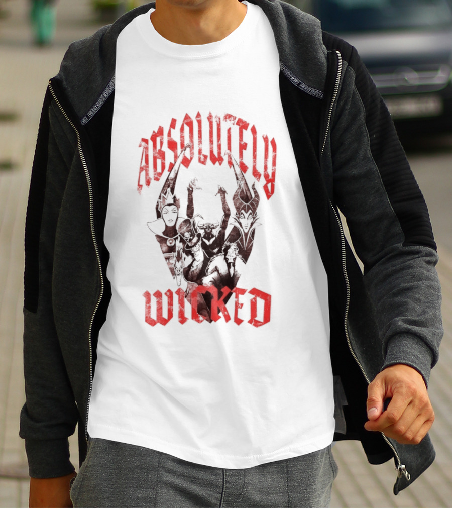 Disney Villains Absolutely Wicked Distressed Iconic Characters T-Shirt