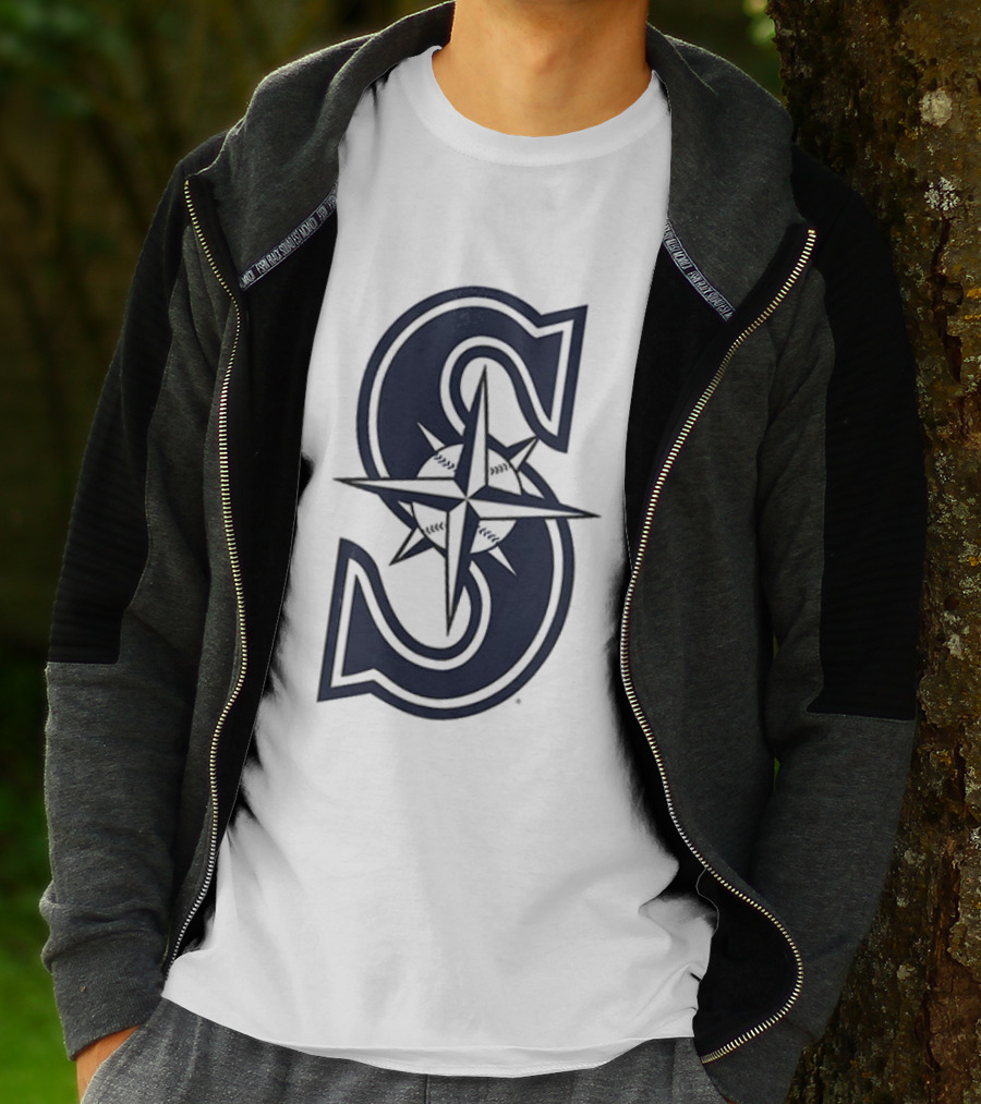 Seattle Mariners Tridents Up Compass Rose Iconography T-Shirt