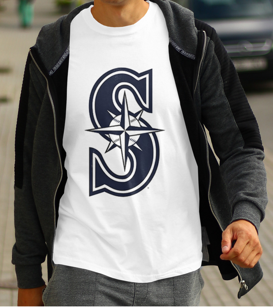 Seattle Mariners Tridents Up Compass Rose Iconography T-Shirt