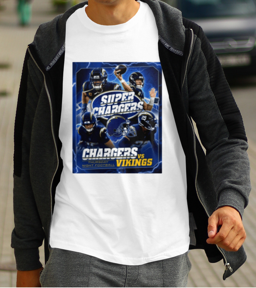 Super Chargers Vs Vikings Thursday Night Football 2025 T-Shirt