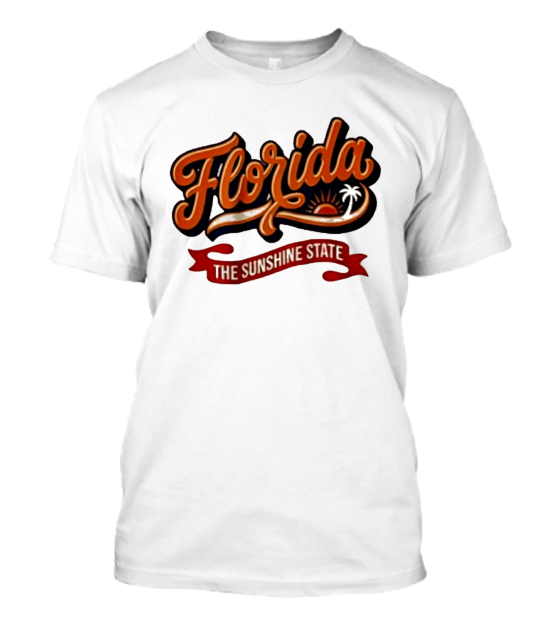 Florida The Sunshine State Sunset Palm Tree Vintage Look T-Shirt