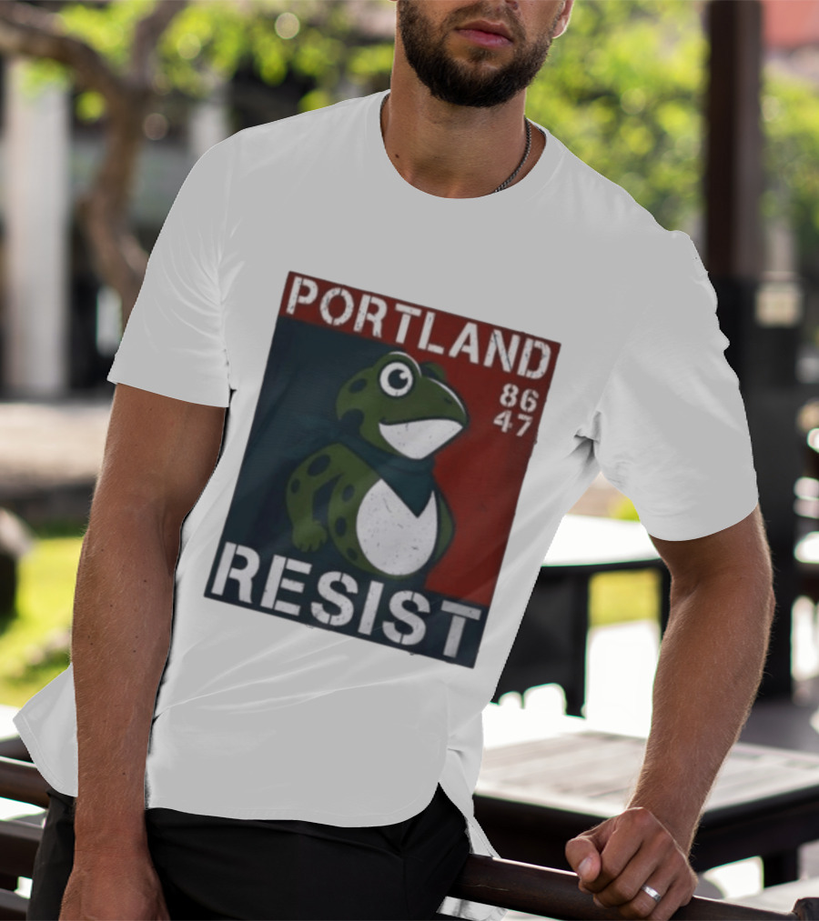 Portland Resist Frog 86 47 Protect The Frogs Trending Men T-Shirt