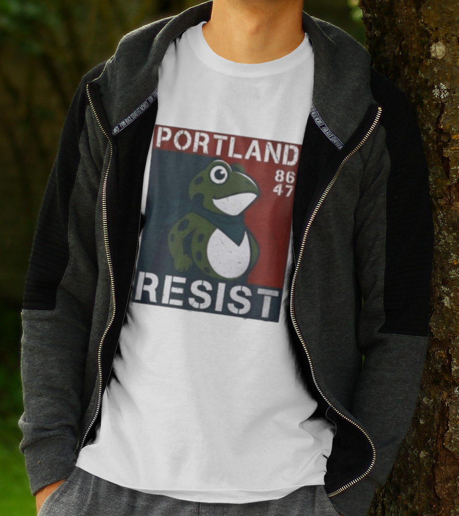 Portland Resist Frog 86 47 Protect The Frogs Trending Men T-Shirt