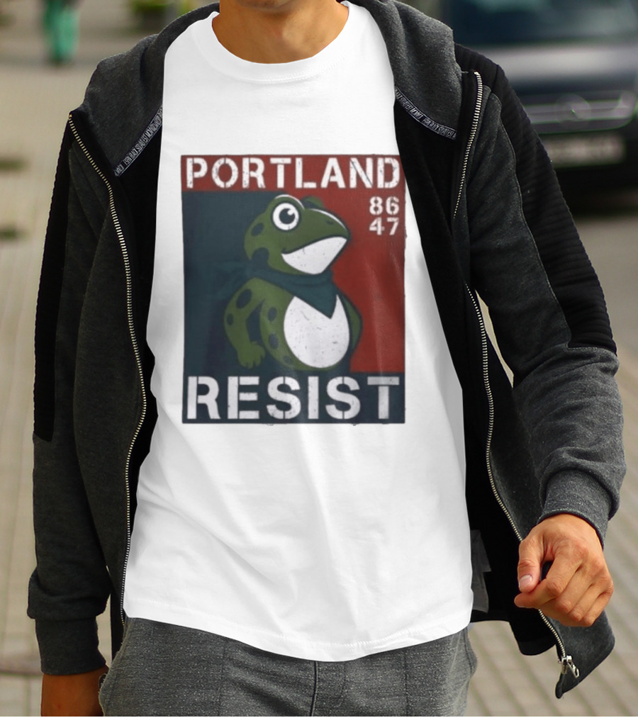 Portland Resist Frog 86 47 Protect The Frogs Trending Men T-Shirt