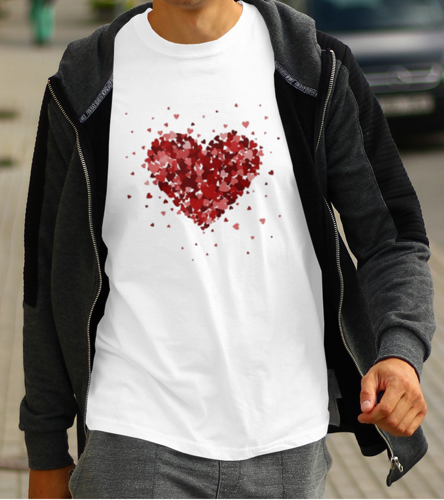 Romantic Valentine Tiny Hearts Xoxo Love T-Shirt