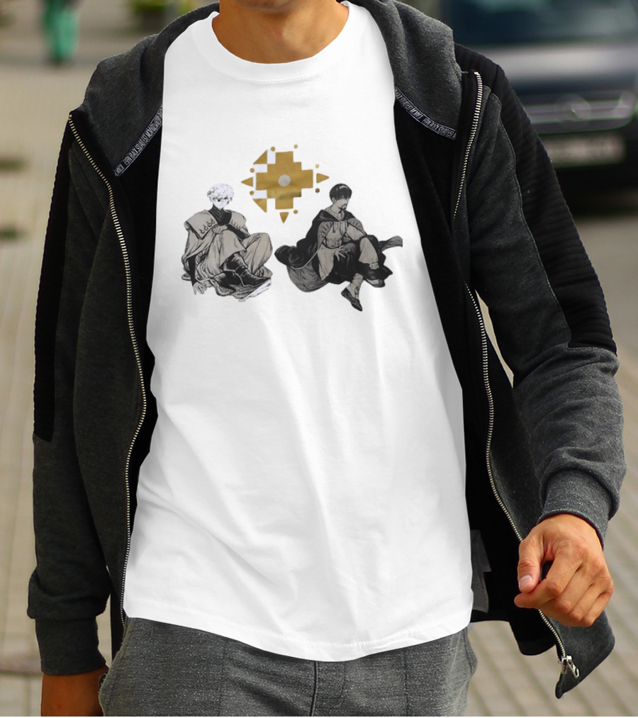 Witch Hat Atelier Character Art Featuring Stylish Outfits And Geometric T-Shirt