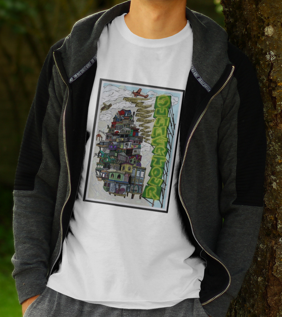 Phish Summer Tour 2025 With Signposts And Plane T-Shirt