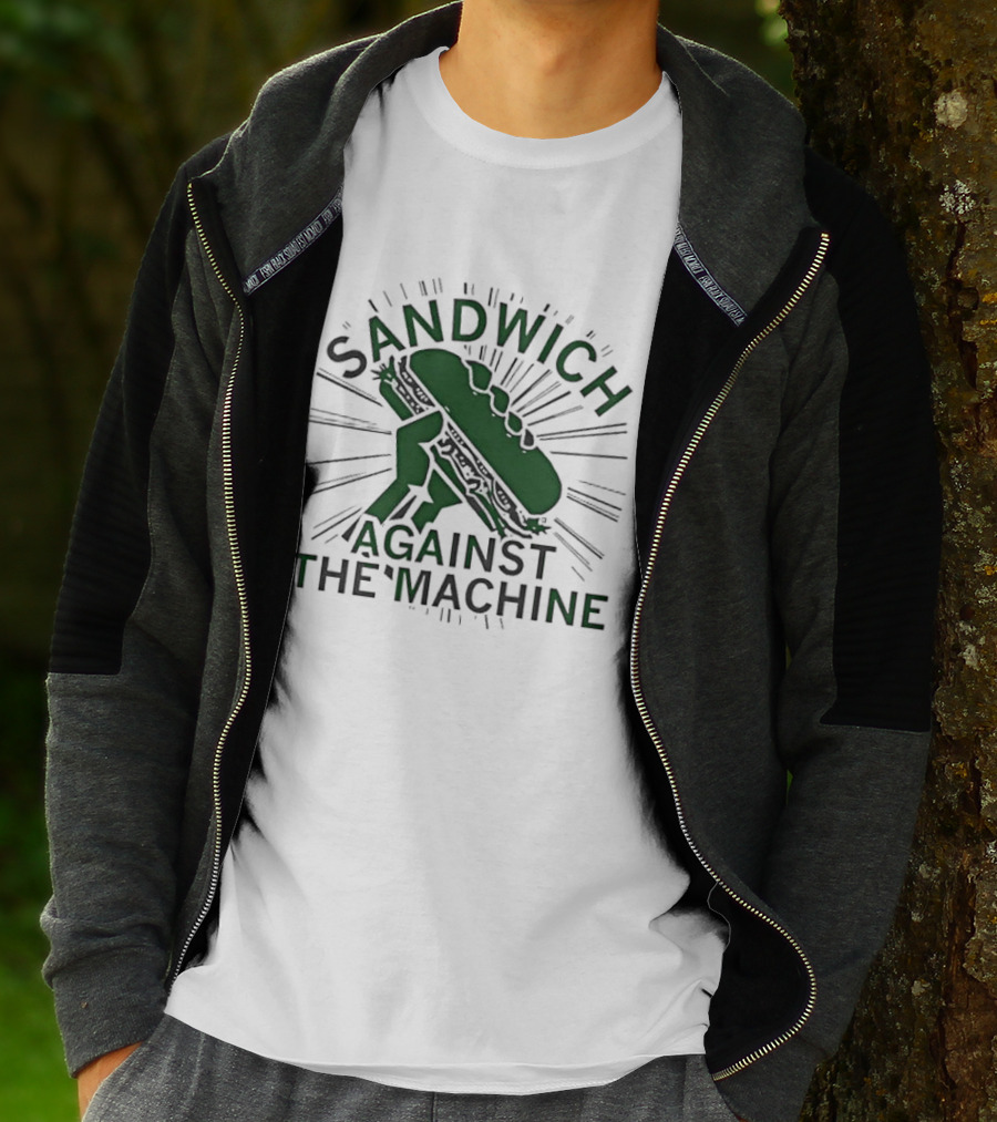 Sandwich Against The Machine Fist Bread Sunburst T-Shirt