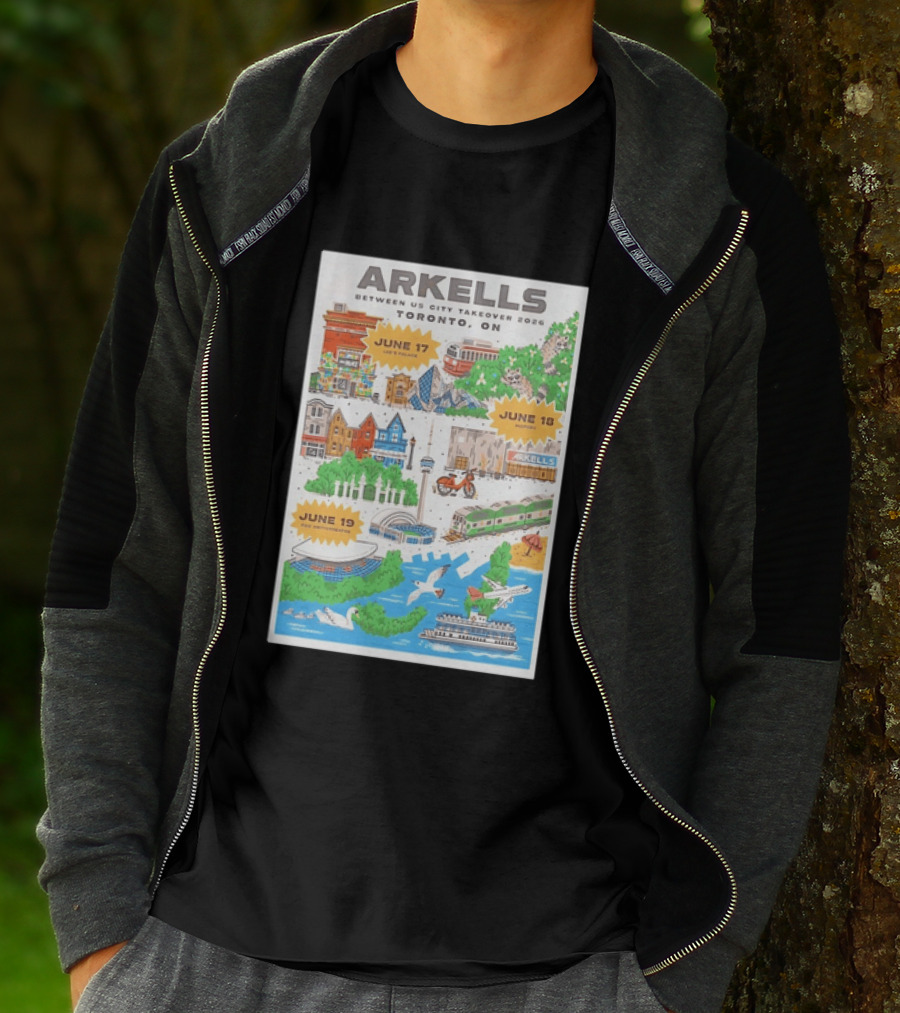 Arkells Between Us City Takeover 2026 Toronto ON June 17 18 19 Lee Palace History Roy Thomson Hall Venue Dates Streetcar CN Tower Green Spaces T-Shirt