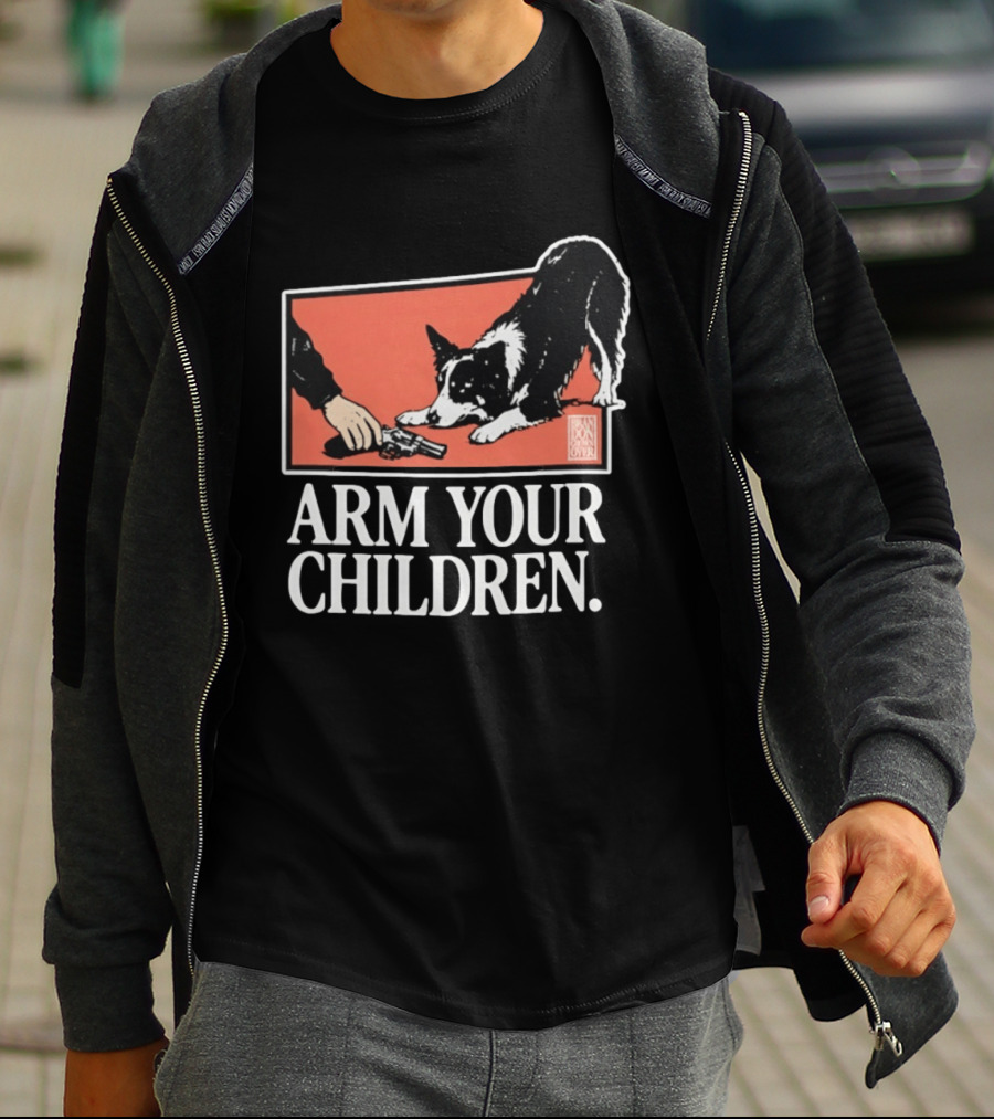Arm Your Children Brandon Gone Over Dog T-Shirt