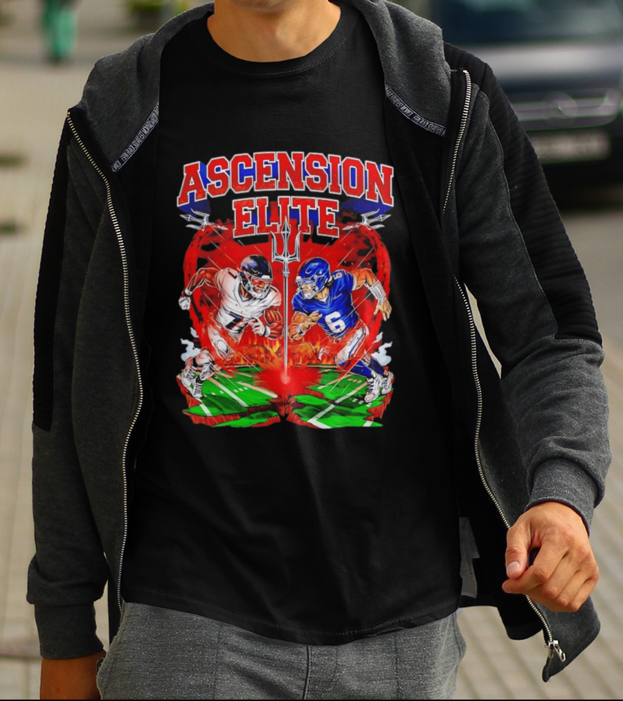 Ascension Elite Football Players Trident Fire Field Face Off T-Shirt