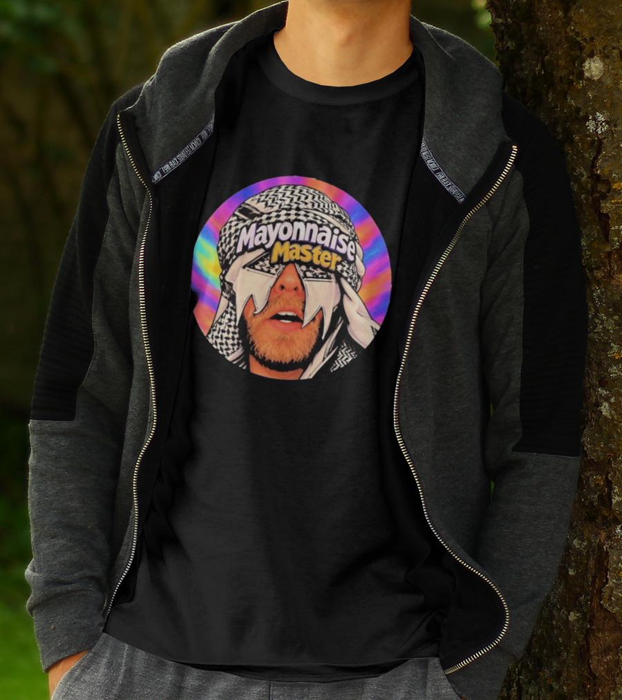 Mayonnaise Master Psychedelic Headwear Humor T-Shirt