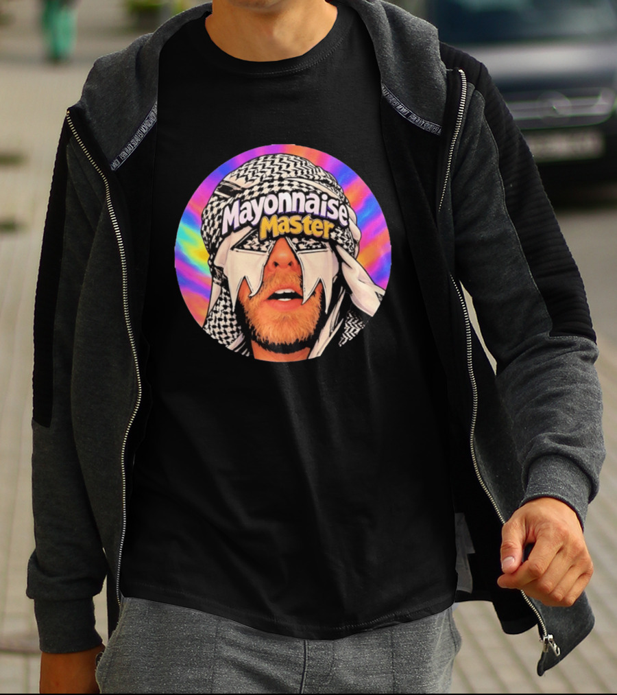 Mayonnaise Master Psychedelic Headwear Humor T-Shirt