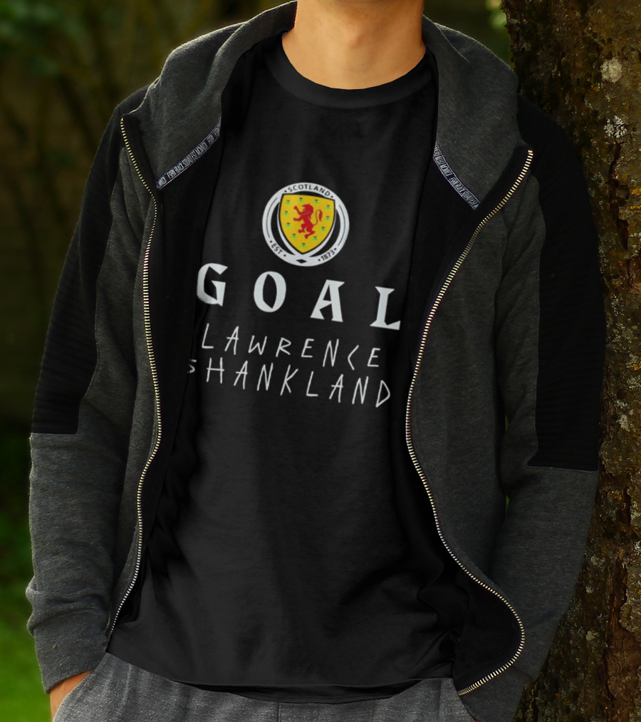 Goal Lawrence Shankland Scotland National Football Team Est 1873 Lion Crest T-Shirt