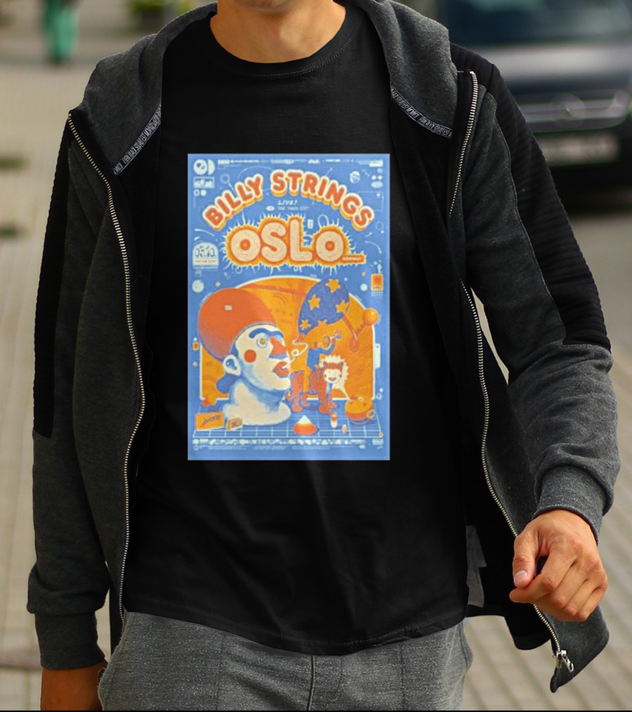 Billy Strings Live Oslo Norway 06.10 Tour Event T-Shirt