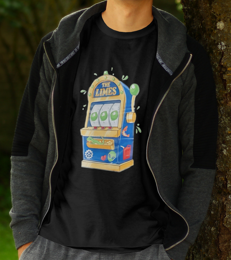 The Limes Slot Machine Gambling Casino With Aliens And Citrus T-Shirt