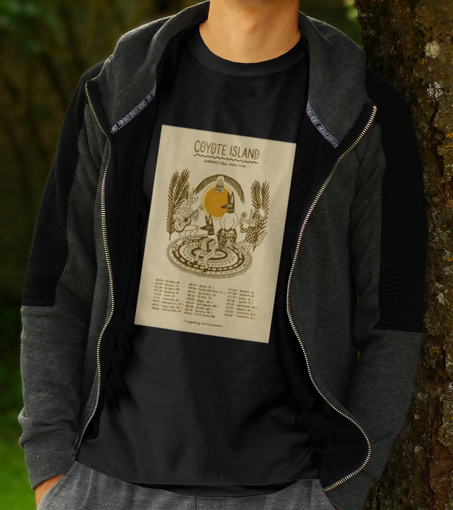 Coyote Island Summer Fall 2026 Tour Portland Boise Berkeley Petaluma T-Shirt