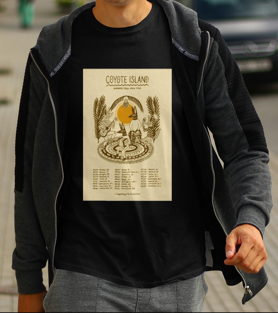 Coyote Island Summer Fall 2026 Tour Portland Boise Berkeley Petaluma T-Shirt