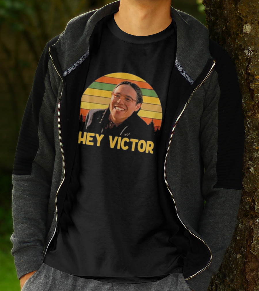 Hey Victor Thomas Builds The Fire Smoke Signals Retro Rainbow T-Shirt
