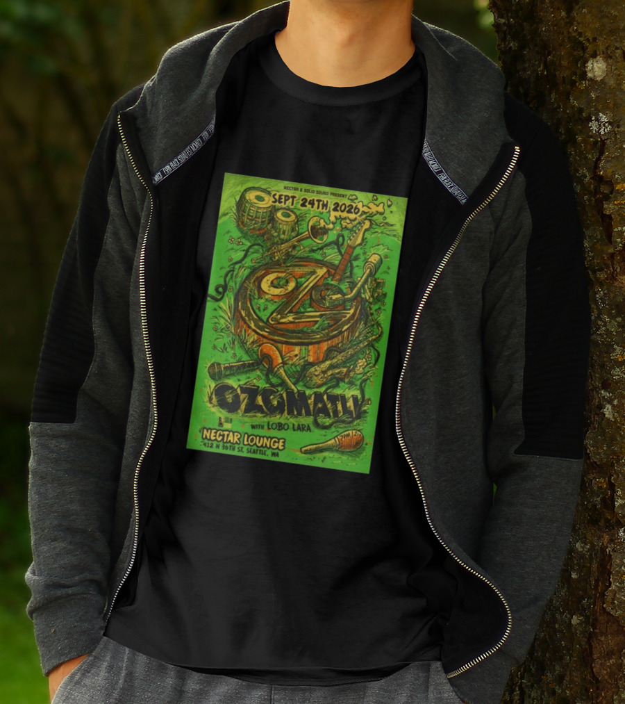 Ozomatli At Nectar Lounge Seattle With Lobo Lara September 24th 2026 T-Shirt