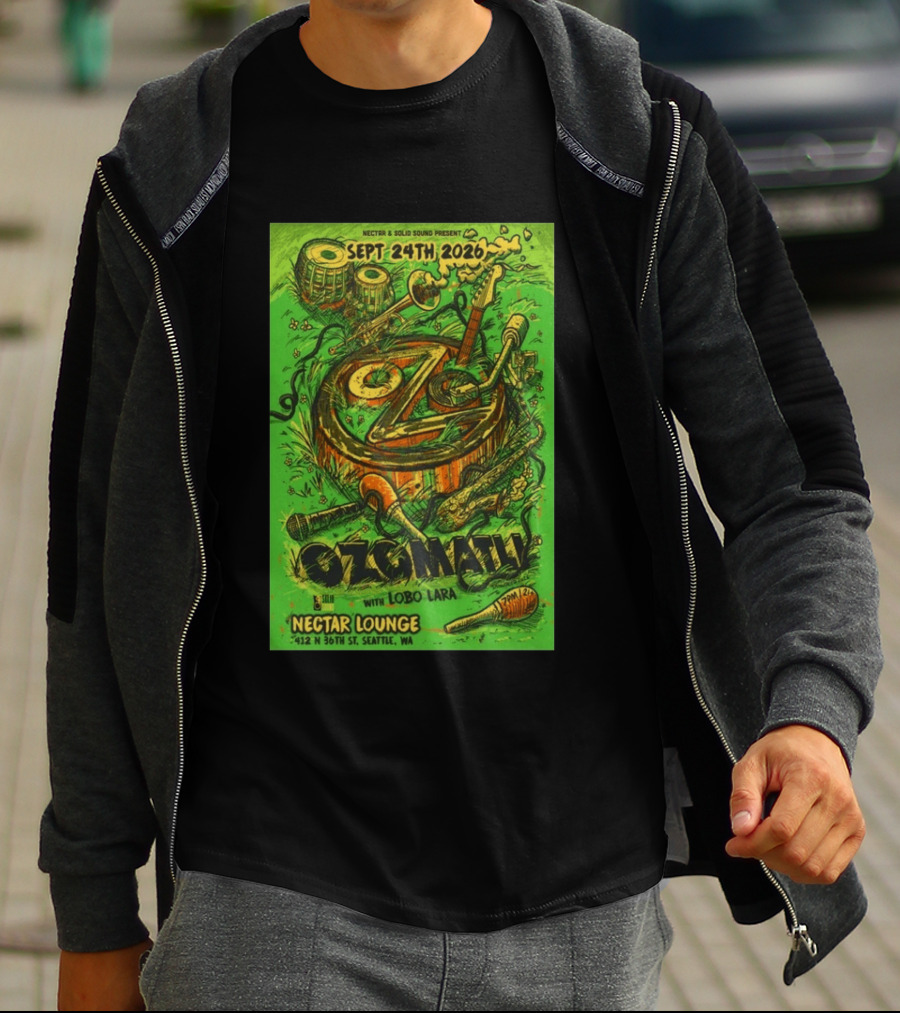 Ozomatli At Nectar Lounge Seattle With Lobo Lara September 24th 2026 T-Shirt