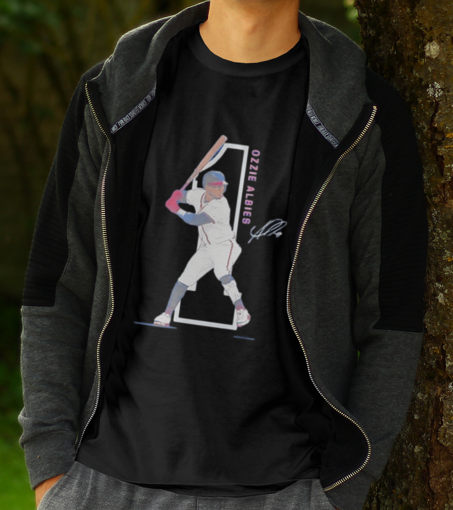 Ozzie Albies Atlanta Braves MLB Baseball Player Signature Edition T-Shirt