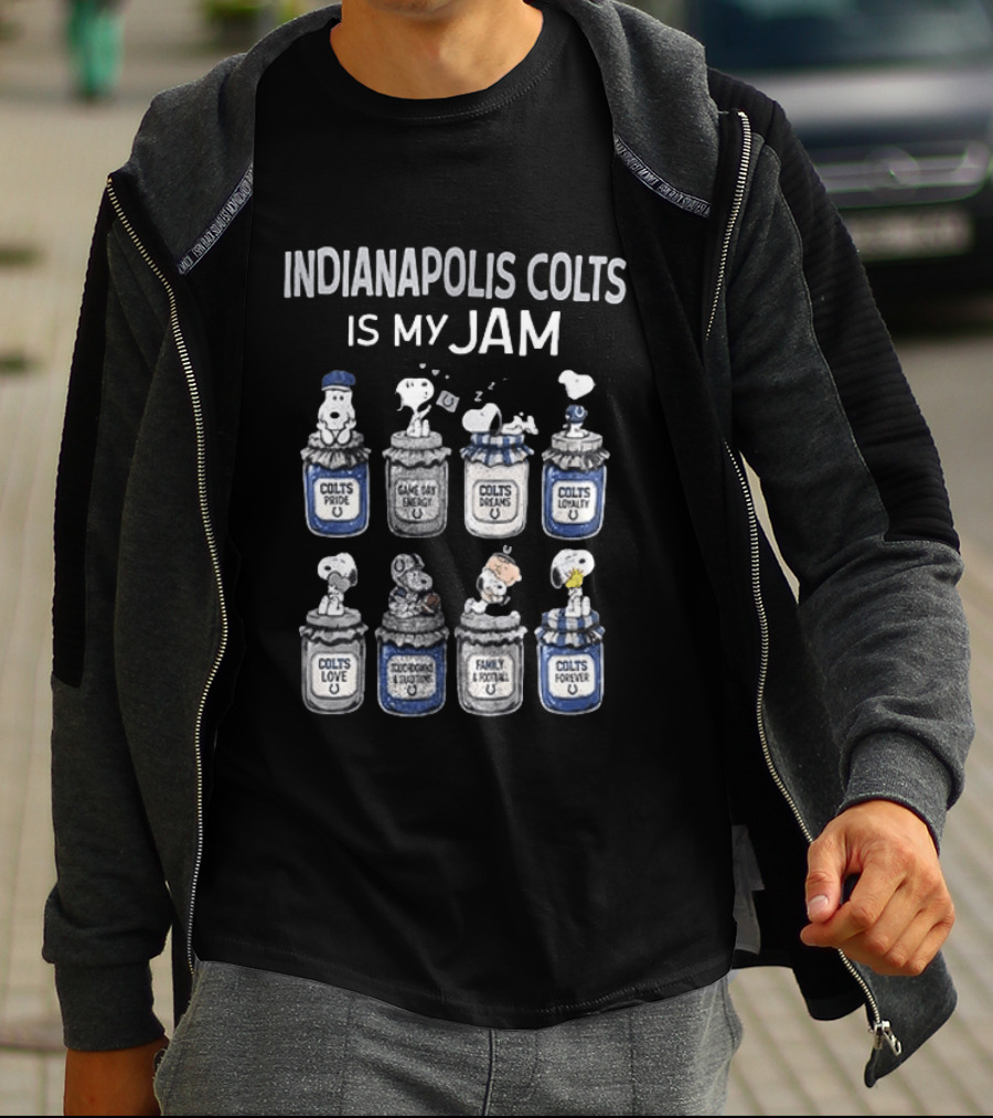 Indianapolis Colts Is My Jam Snoopy Colts Pride Family Forever T-Shirt