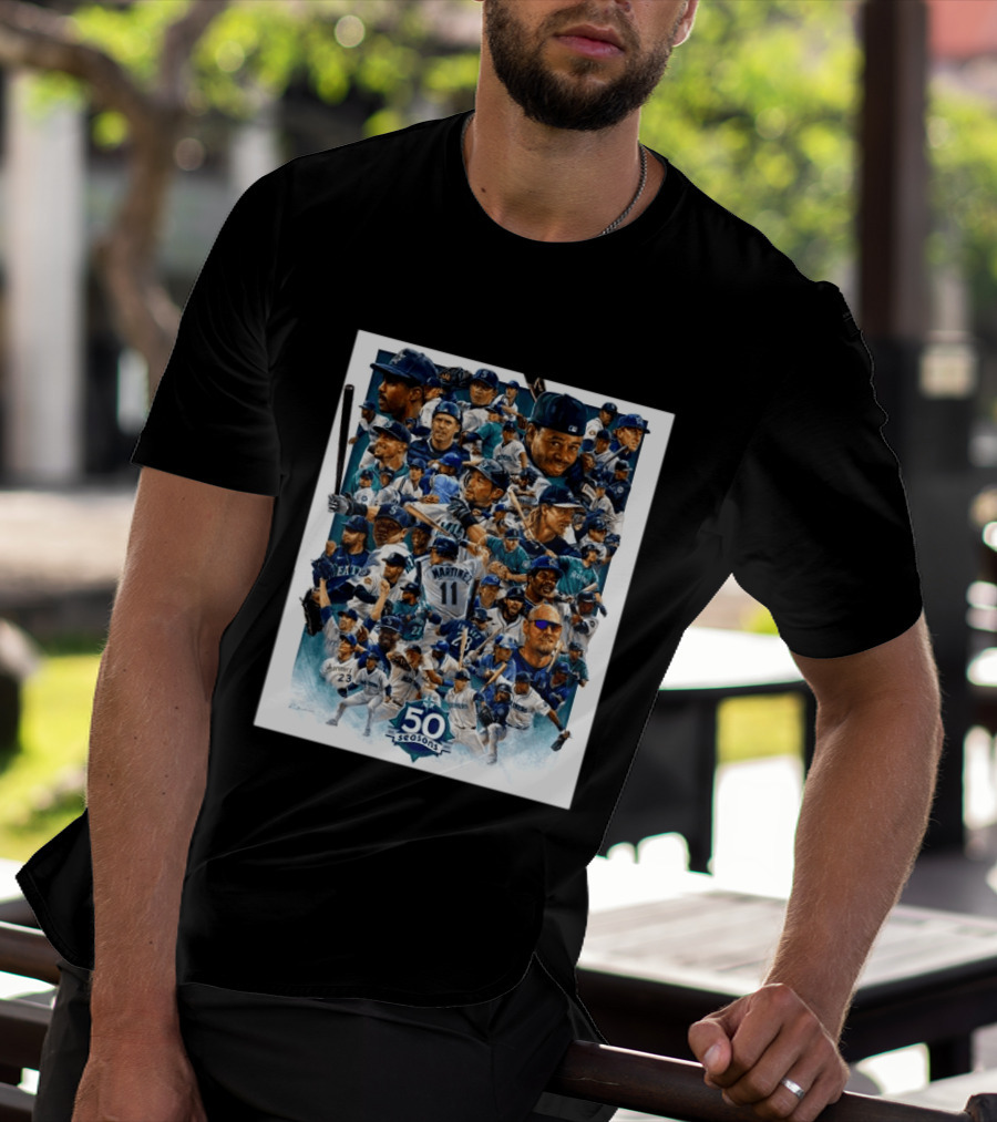 50 Seasons Presenting The Greatest Mariners Players Of All Time T-Shirt