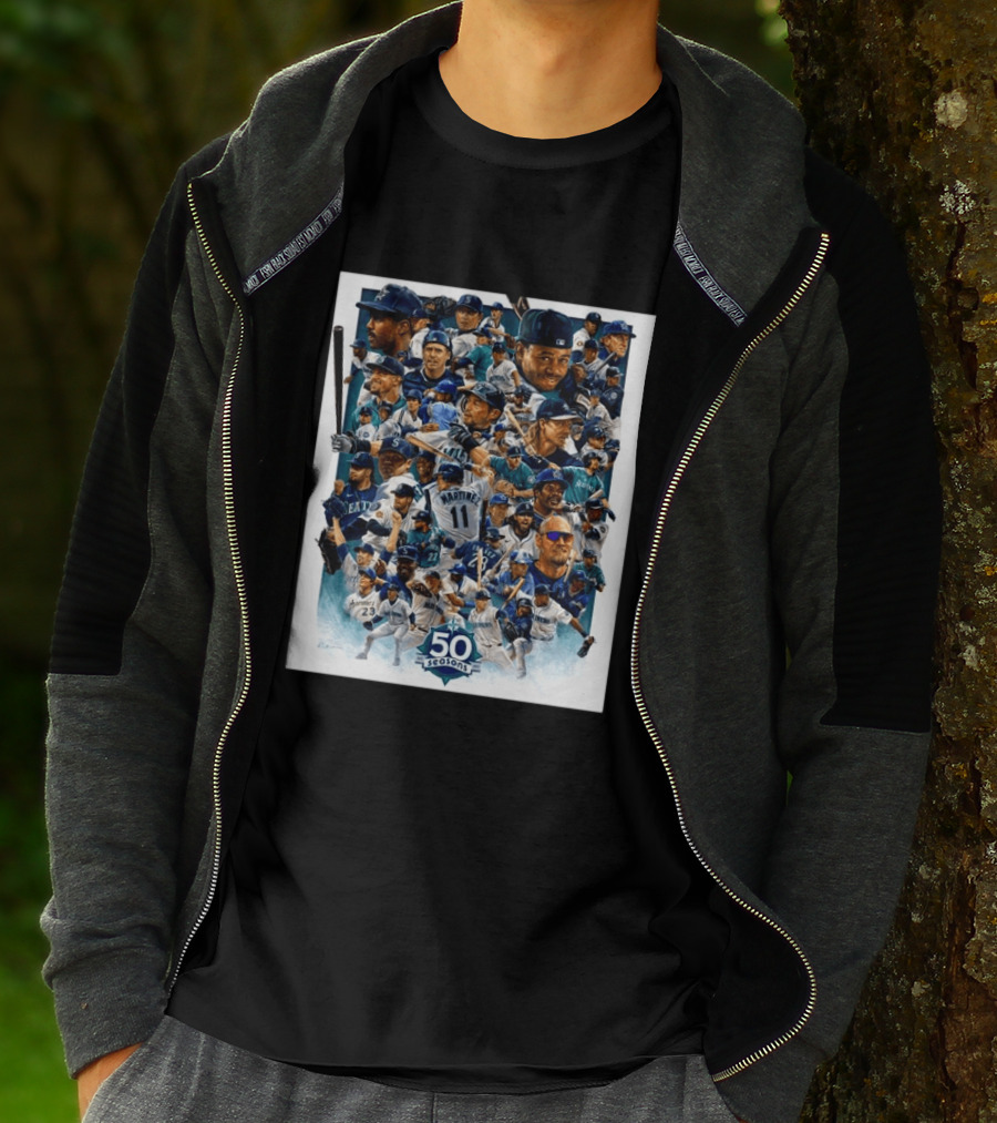 50 Seasons Presenting The Greatest Mariners Players Of All Time T-Shirt