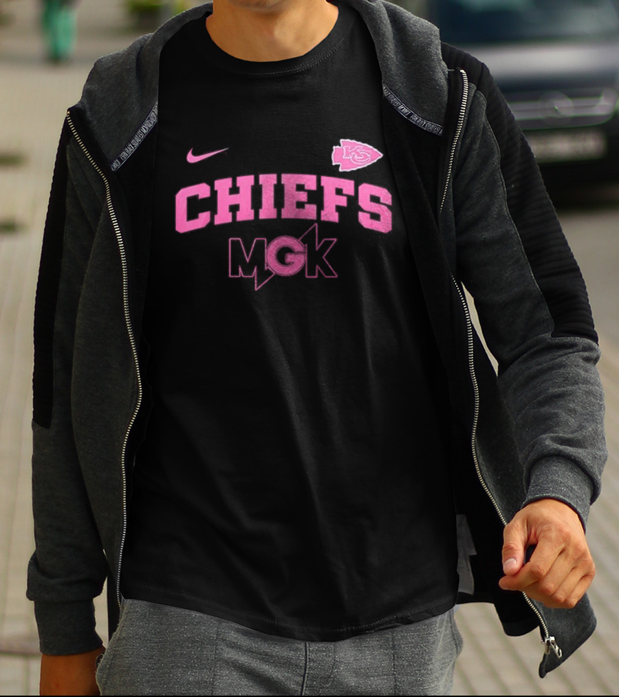 Nike Kansas City Chiefs MGK Collaboration Pink T-Shirt