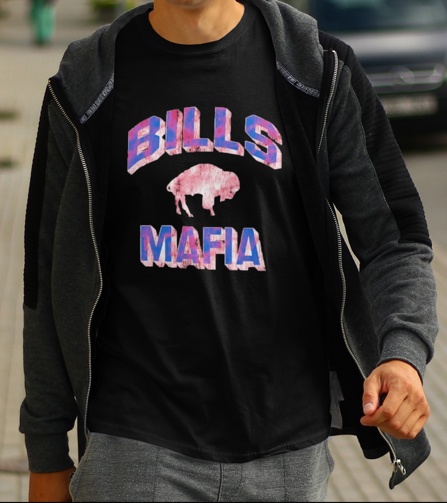 Bills Mafia Distressed Buffalo Bills Football T-Shirt