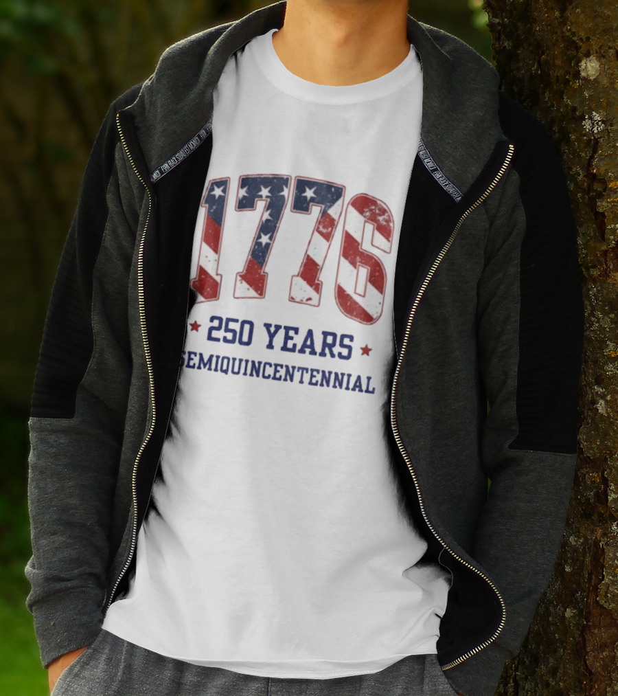 1776 250 Years Semiquincentennial American Flag Celebration T-Shirt