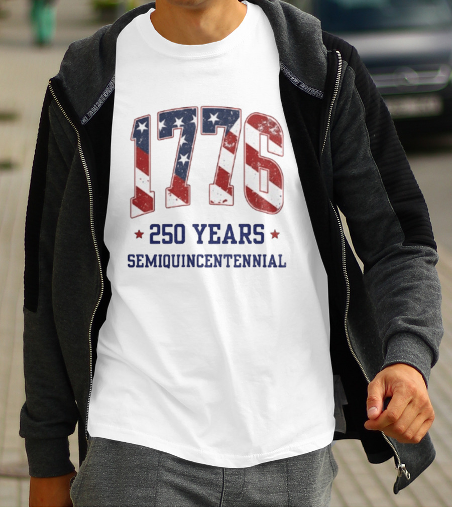 1776 250 Years Semiquincentennial American Flag Celebration T-Shirt