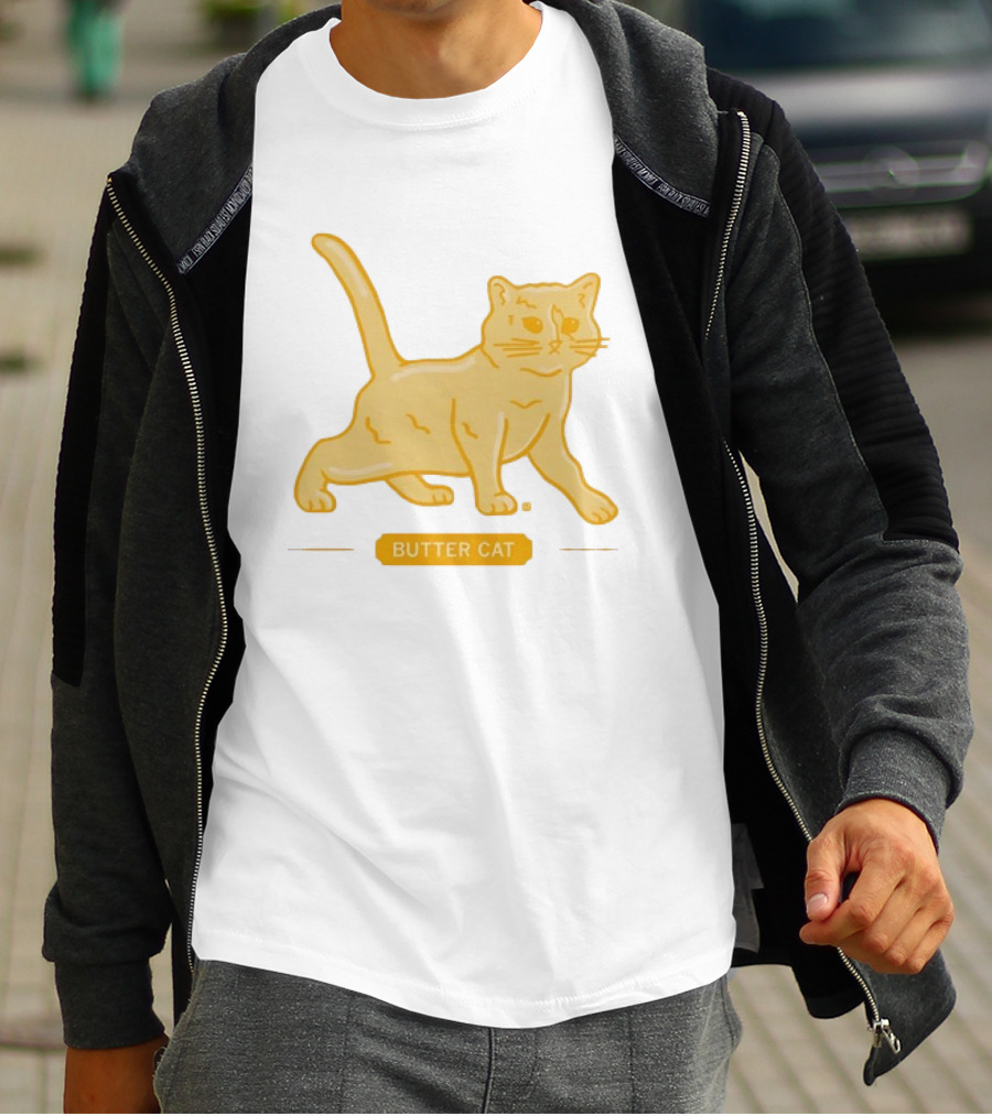 Butter Cat Animal Kitten Playful T-Shirt