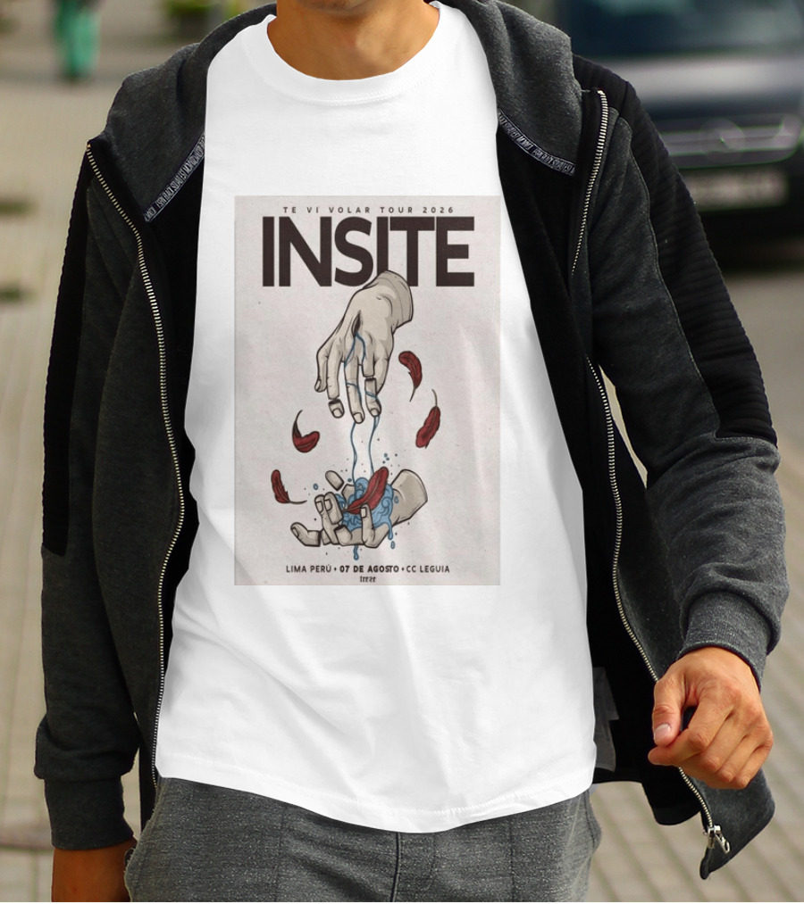 INSITE Te Vi Volar Tour 2026 Lima Perú 07 De Agosto CC Leguia T-Shirt