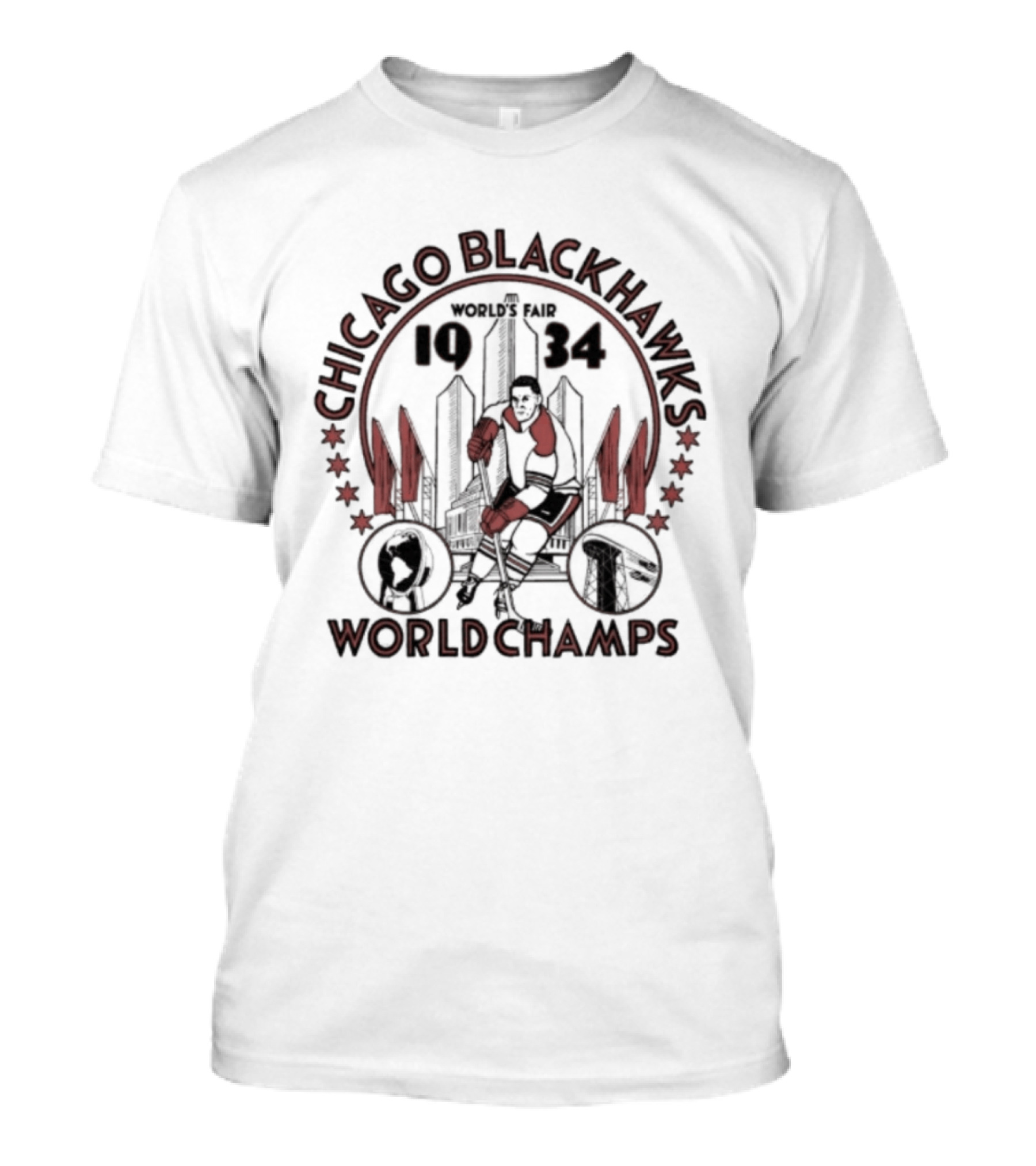 Chicago Blackhawks 1934 World Champs World's Fair Homage T-Shirt