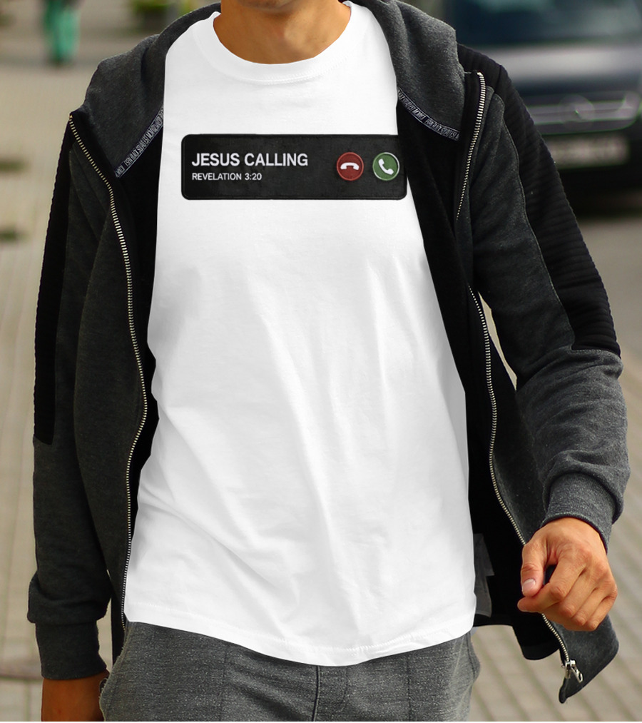 Jesus Calling Revelation 3 20 Christian Phone T-Shirt