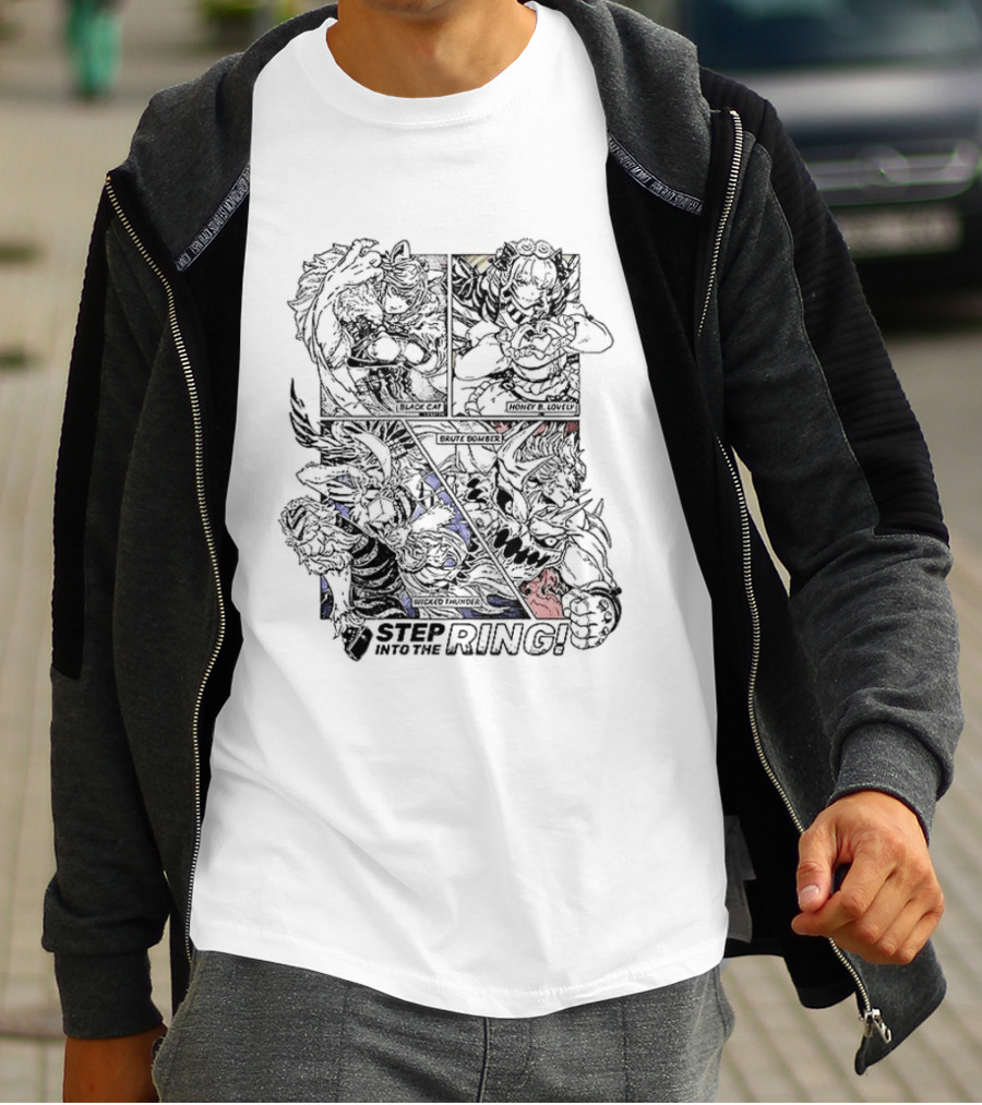 Classic Step Into The Ring Street Fighter Ken Vs Ryu Showdown T-Shirt