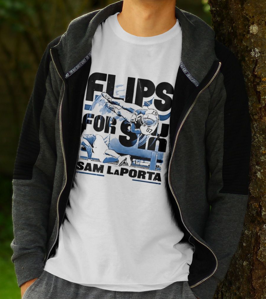 Sam Laporta Flips For Six Detroit Football T-Shirt