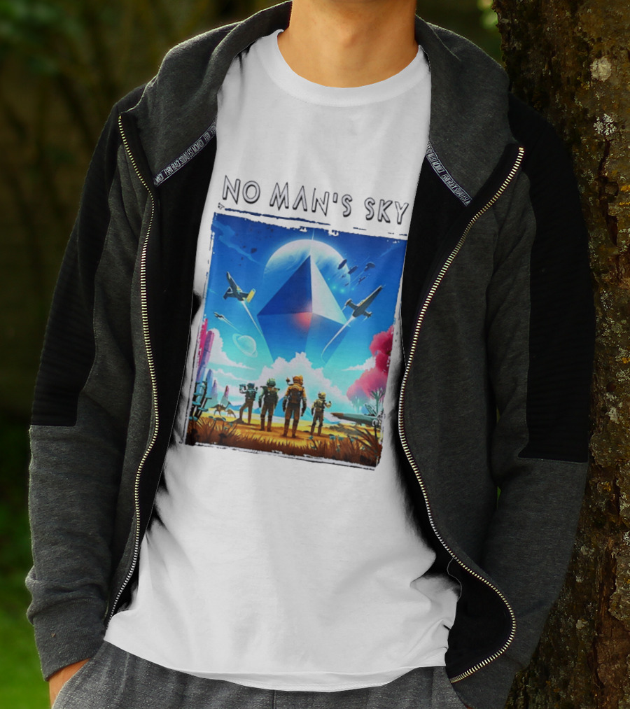 No Man's Sky Adventure With Spacecrafts And Explorers T-Shirt