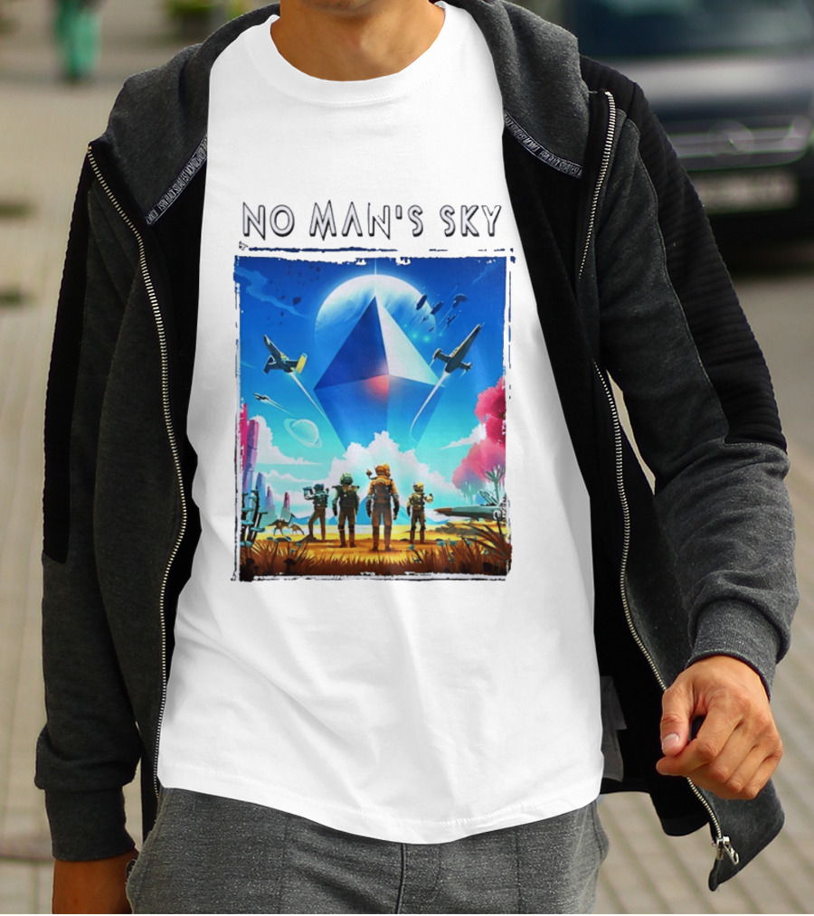 No Man's Sky Adventure With Spacecrafts And Explorers T-Shirt