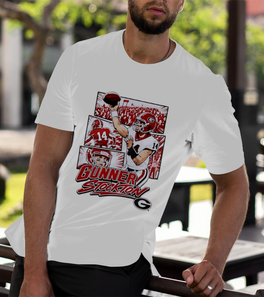 Gunner Stockton Georgia Bulldogs Football Player 14 T-Shirt