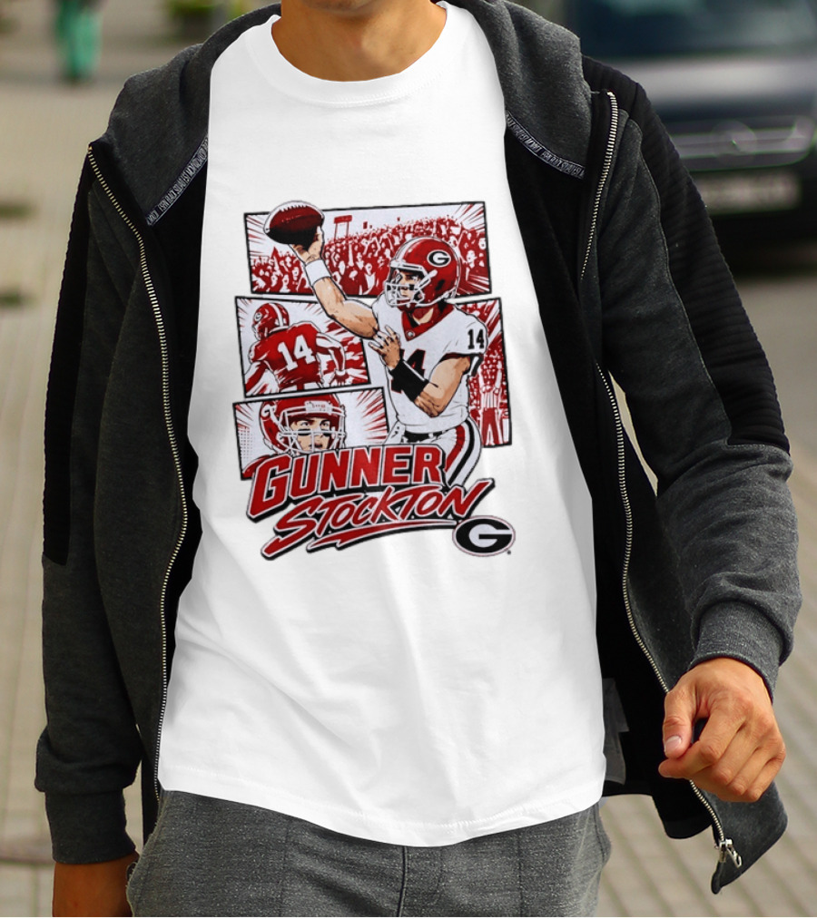Gunner Stockton Georgia Bulldogs Football Player 14 T-Shirt