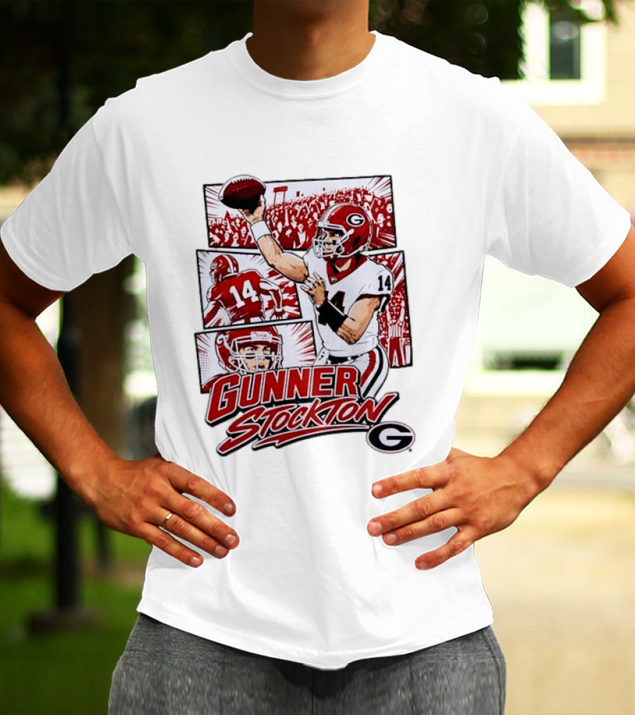 Gunner Stockton Georgia Bulldogs Football Player 14 T-Shirt