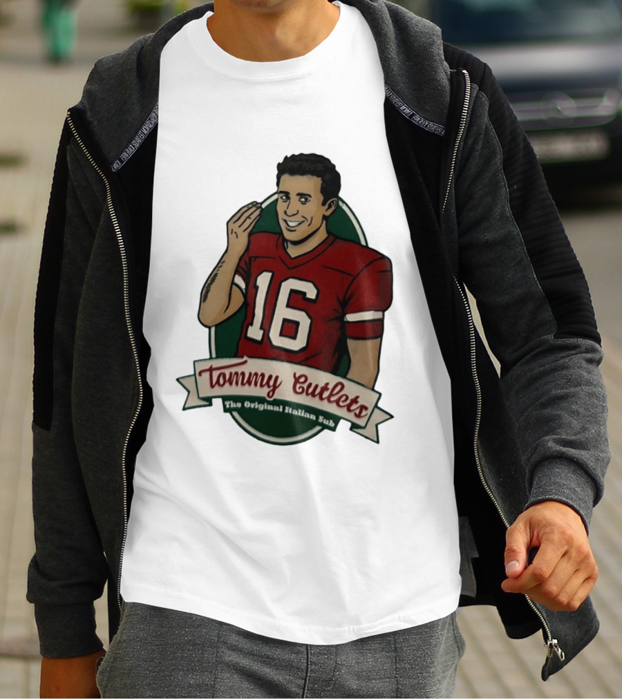 Tommy DeVito 16 Football Jersey Tommy Cutlets The Original Italian Sub T-Shirt