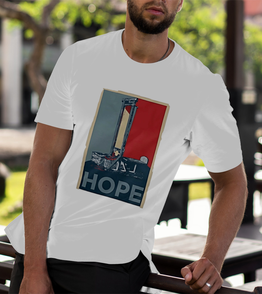 Hope Guillotine Vintage Style Political Icon Concept T-Shirt