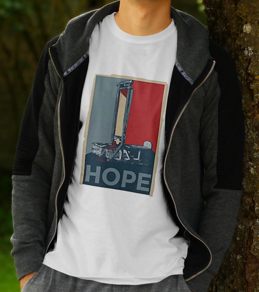 Hope Guillotine Vintage Style Political Icon Concept T-Shirt