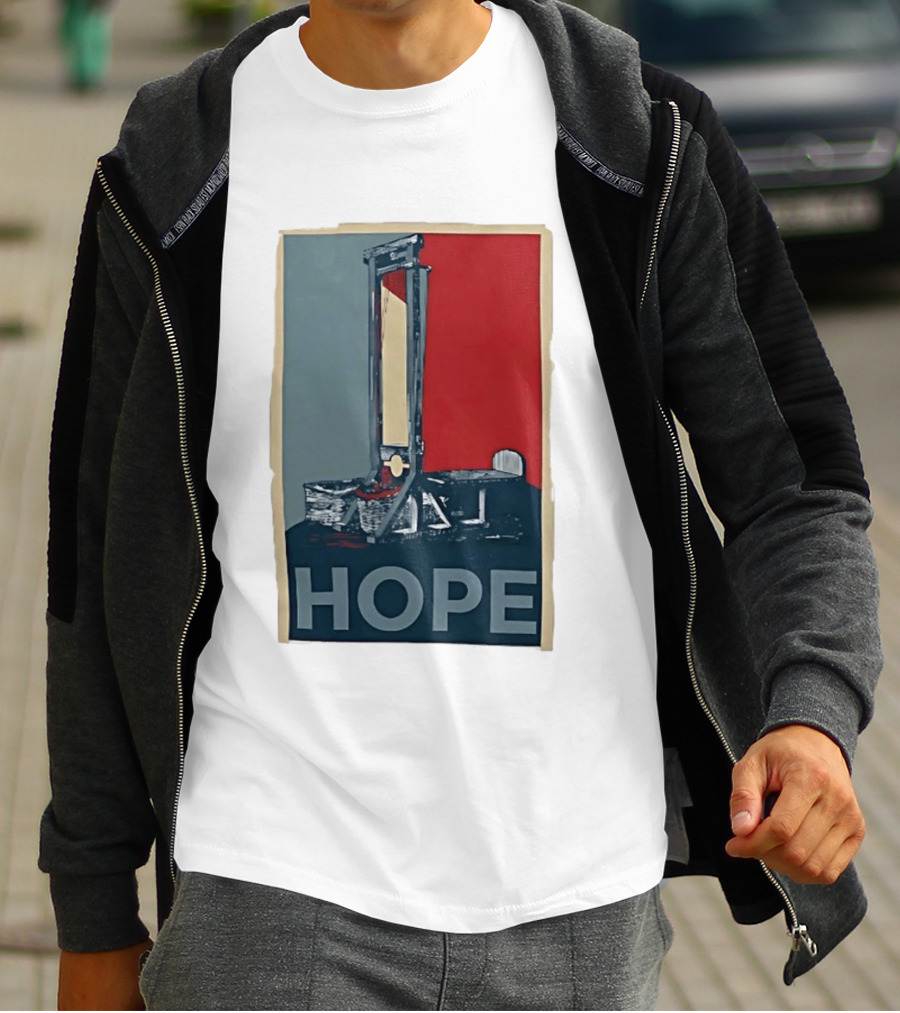 Hope Guillotine Vintage Style Political Icon Concept T-Shirt